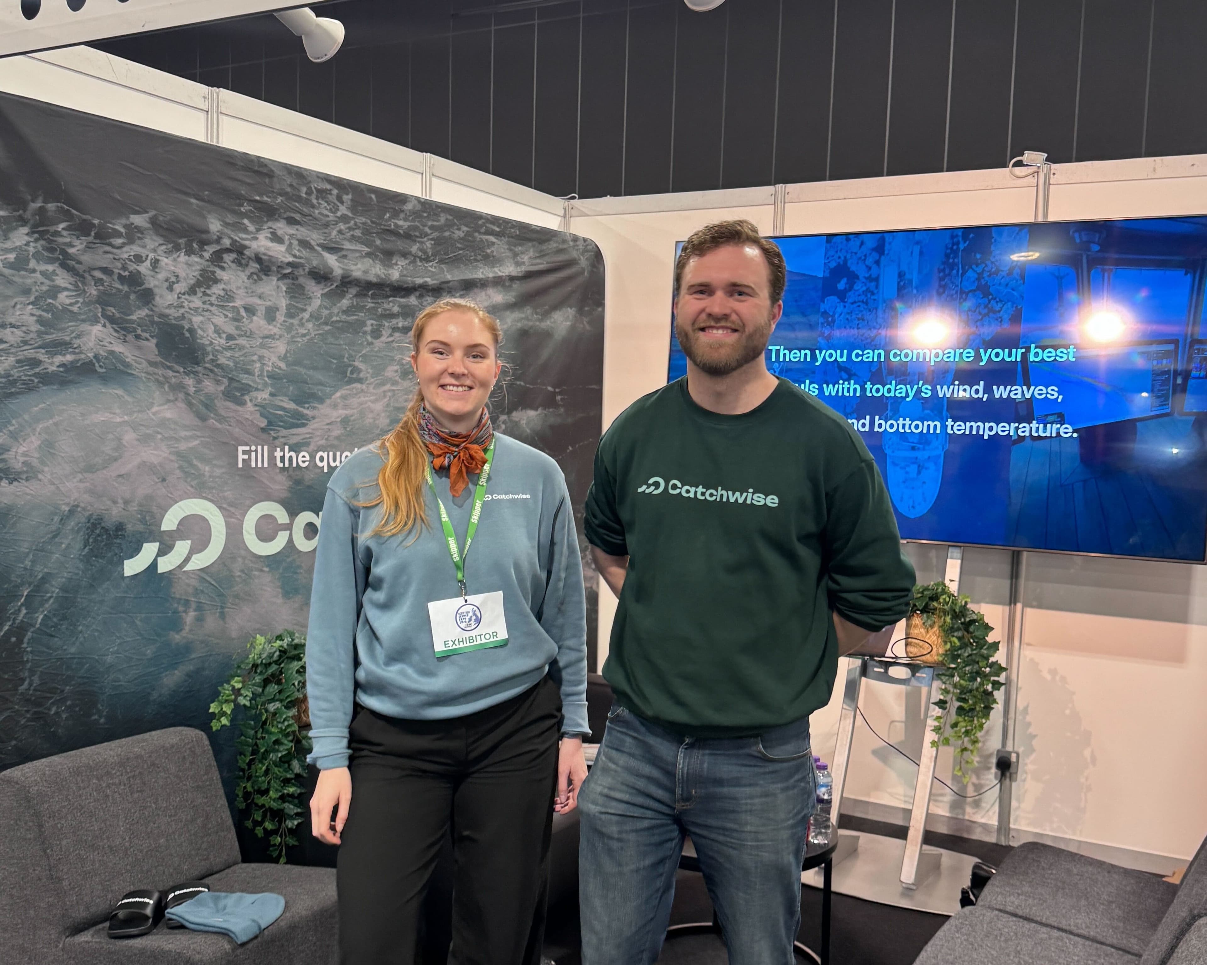 Ann Elinor Aasen and Ludvig Løddesøl from the Catchwise team at the Scottish Skipper Expo