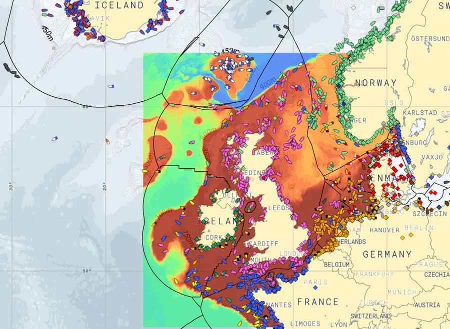 Map of the North West Shelf ocean model coverage area