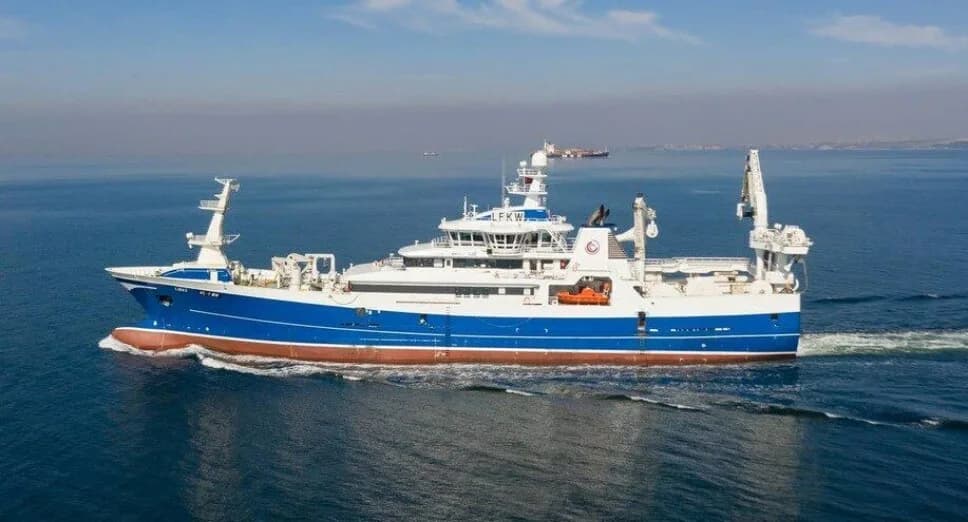 Fishing vessel Libas at sea