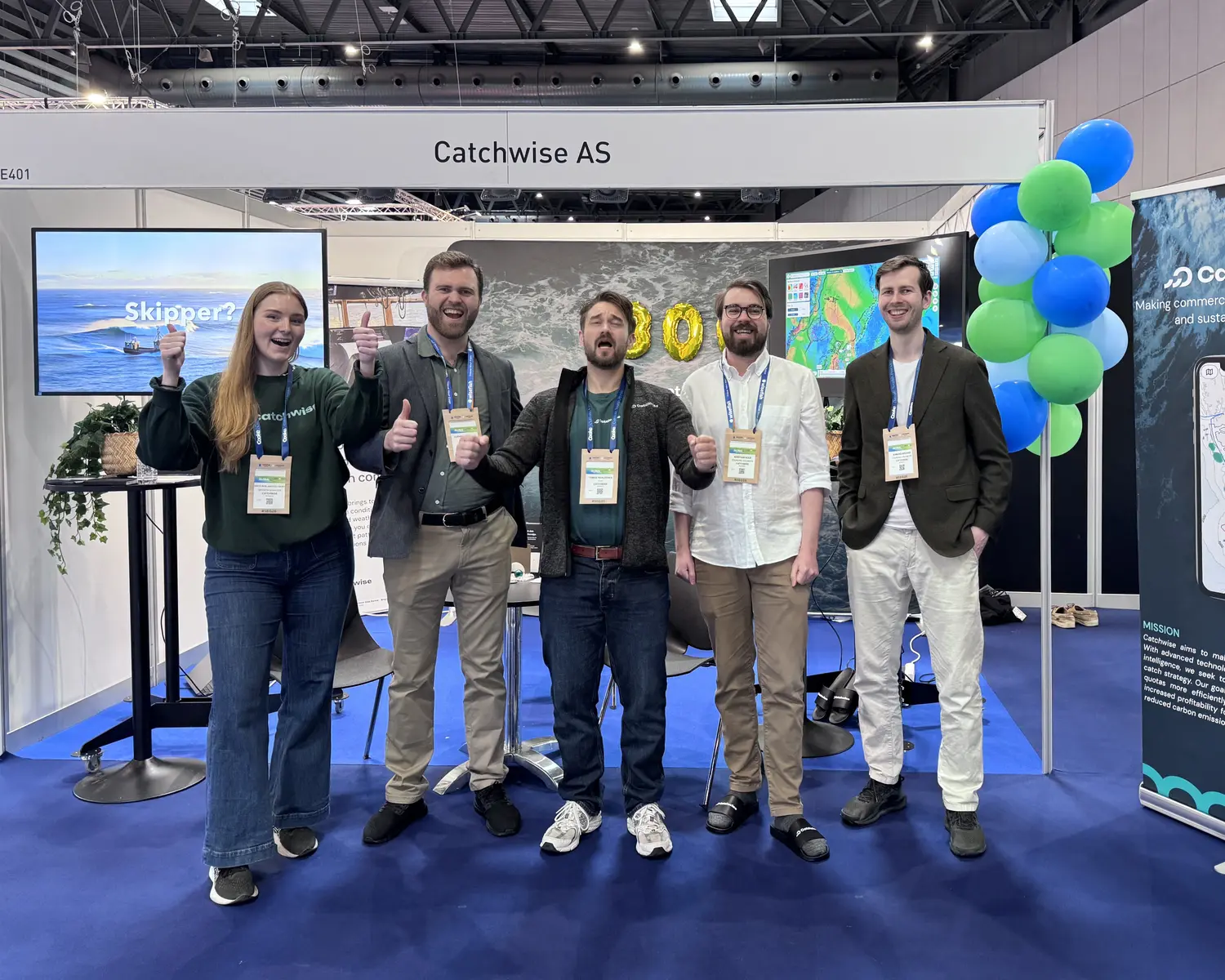 The Catchwise team at their booth at Seafood Expo Global in Barcelona